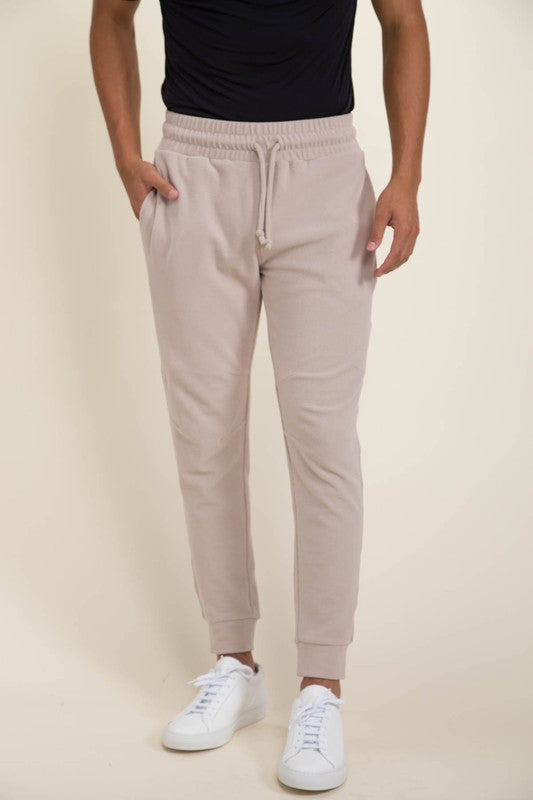 Micro-Ribbed Textured Joggers