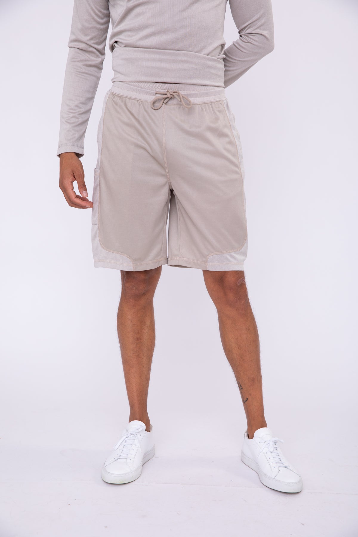 Two Tone Micro-Perforated Basketball Shorts