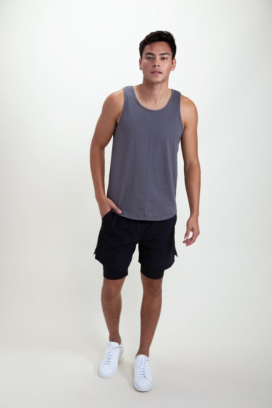 Gym Shorts with Fitted Lycra Under Shorts