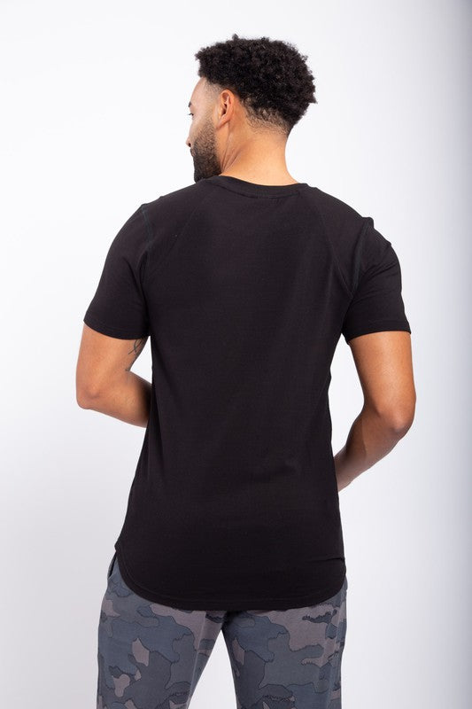 Tee with Curved Hem