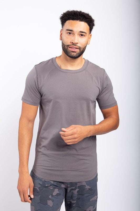 Tee with Curved Hem