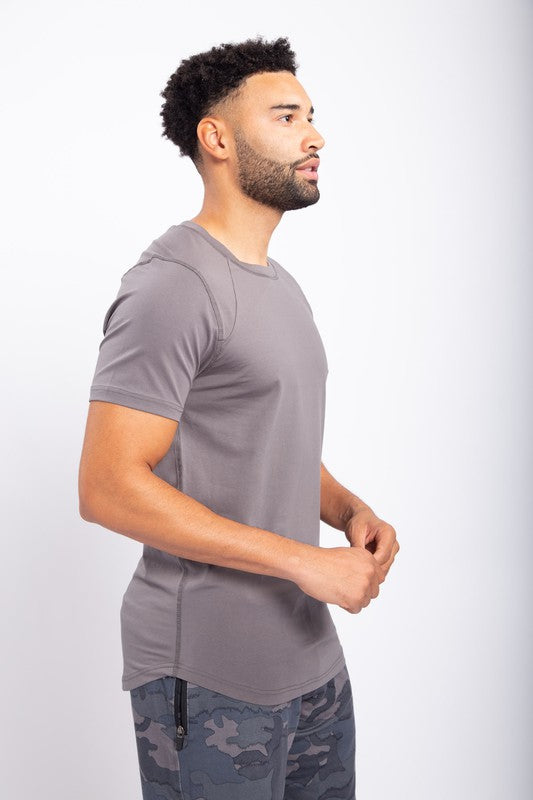 Tee with Curved Hem