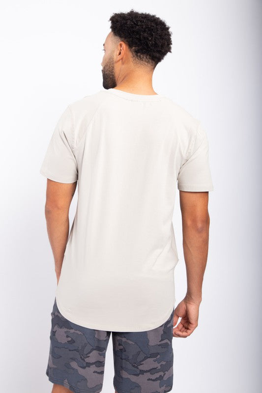 Tee with Curved Hem