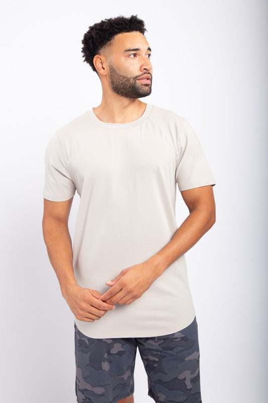 Tee with Curved Hem